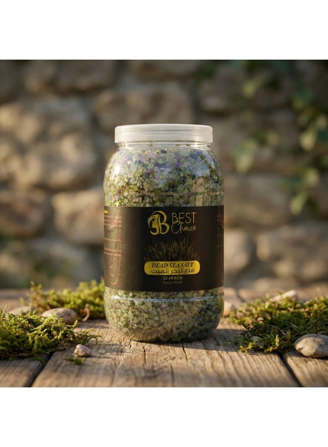 Best Choice Dead Sea Salt Premium Natural Bath Salt 5Kg Jar for Skin Body Hair Care and Relaxation - Seaweed - Image 1